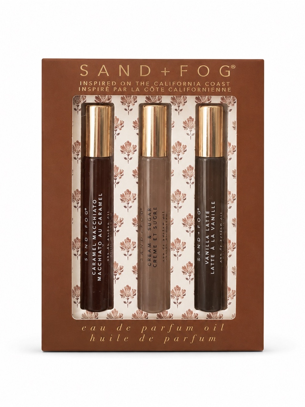 Sand + Fog Eau de Parfum Oil Trio — Brown & Cream Roller Set - Picture 1 of 2